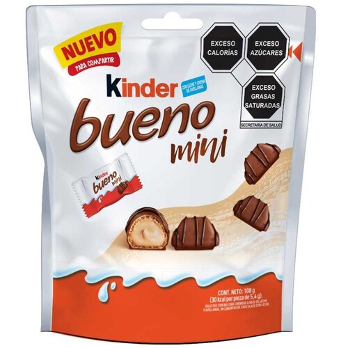 Galletas Cubiertas de Chocolate con Leche Kinder Bueno Mini 108 G