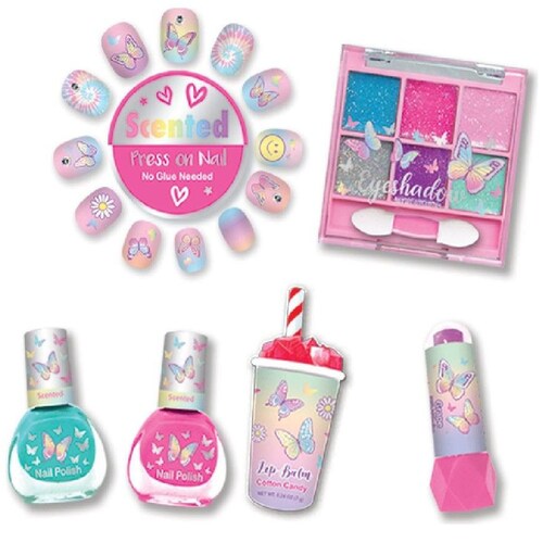 Juego Cosméticos y Accesorios con Estuche Mariposa para Niña Hot Focus