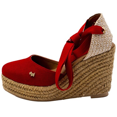 Alpargata con Cuña Y Liston Roja Ferrioni