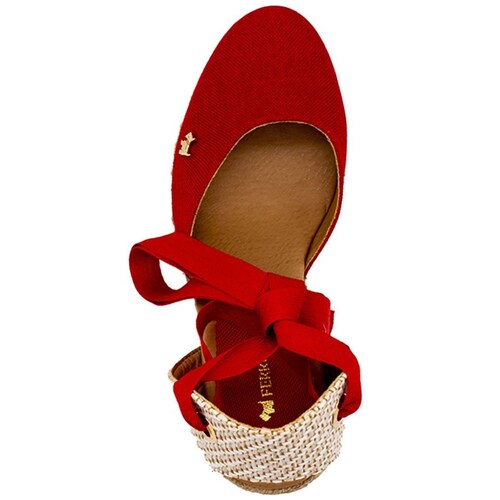 Alpargata con Cuña Y Liston Roja Ferrioni