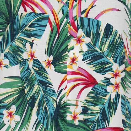 Falda Basel Corte Envolvente Diseño Estampado Tropical