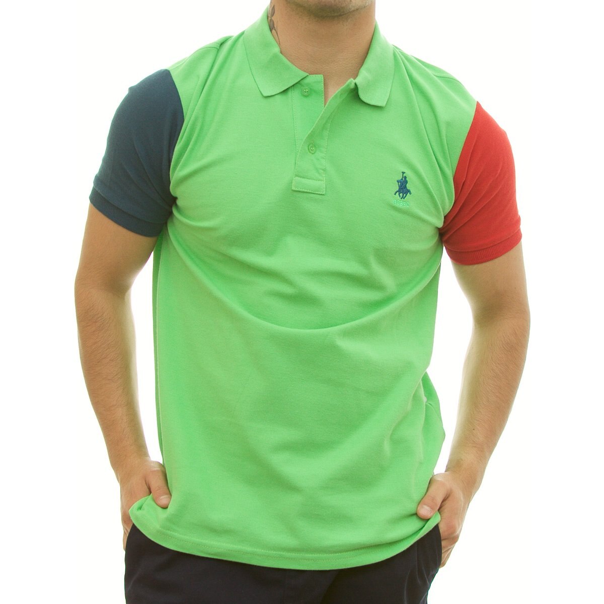 Playera cuello 2024 sport hombre