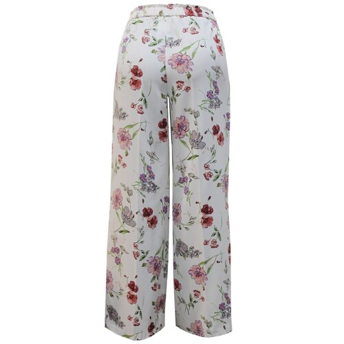 Pantalón Kitana Corte Recto Diseño Estampado de Flores para Mujer