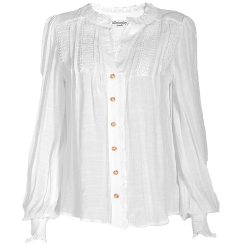 Blusa para Mujer, con Encaje Superior Y Botones Philosophy Jr
