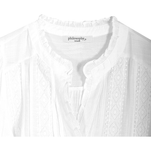 Blusa para Mujer, con Encaje Superior Y Botones Philosophy Jr