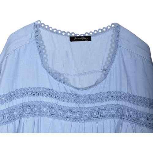 Blusa para Mujer, con Encaje a Tono Philosophy Jr