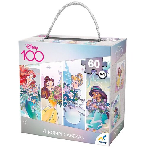Disney 100 Rompecabezas 4 en 1 Princesas 60 Pz Cada uno