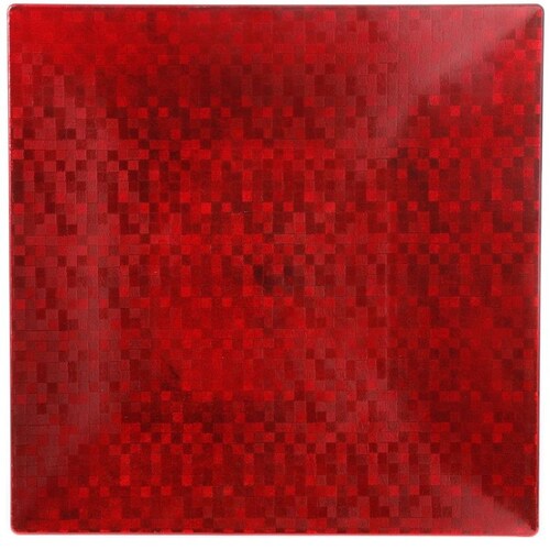 Plato Base Garnier Cuadrado Pp Rojo Gibson