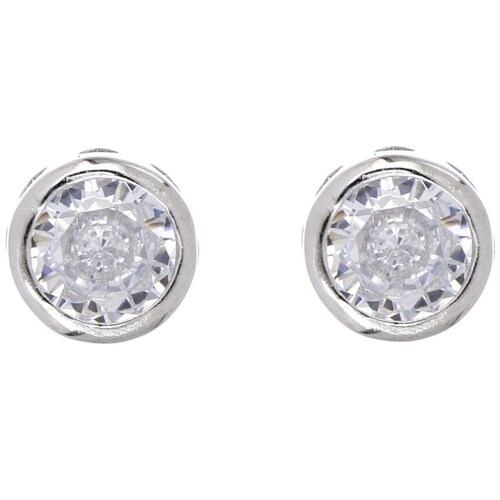 Arete con Circonita Blanca en Plata 925 Farfalla Bonetti