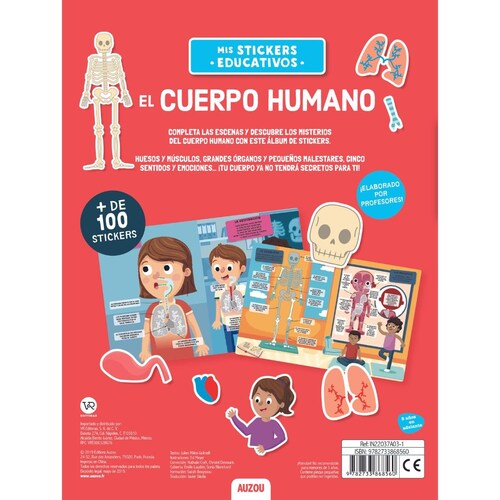 Cuerpo Humano Stickers Educativos Vergara & Riba