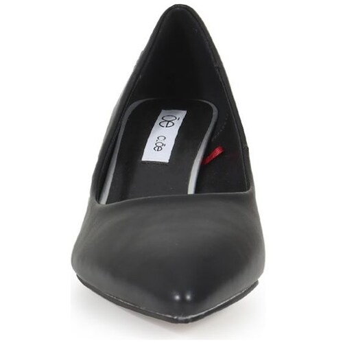 Zapatilla con Tacón Volado Negra Cloe