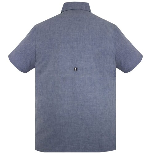 Camisa para Hombre Plus Manga Corta Lisa con Bolsas G Candila