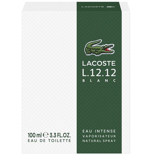 Eau de Toilette Lacoste L.12.12 Blanc Intense 100 Ml para Hombre
