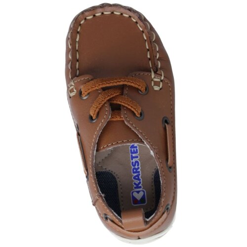 Mocasín para Niño con Agujeta 13-16 Café Karsten