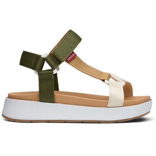 Sandalia con Velcro Ajustable Verde Levis