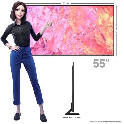 Pantalla Samsung 55" Qled 4K Qn55Q65Cafxzx