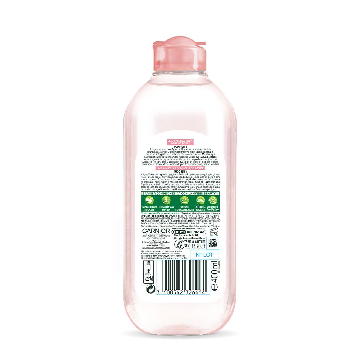 Garnier Micelar Agua De Rosas 400 ml image number 1