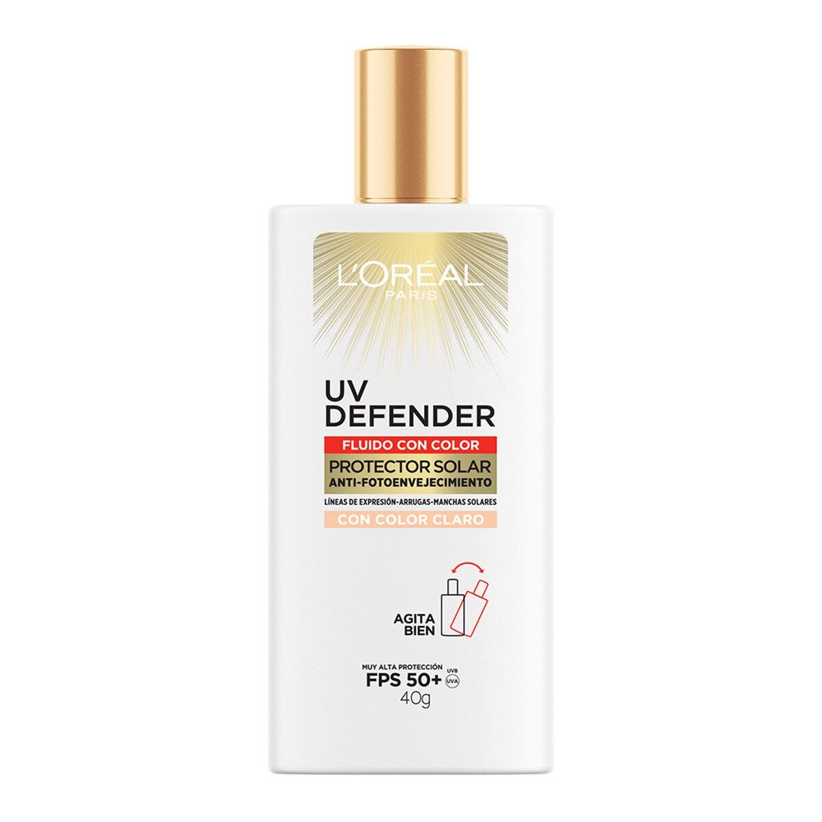 L'Oréal Paris Protector Solar Diario Uv Defender Fluido Invisible Tono Claro Fps 50+ Skin image number 8