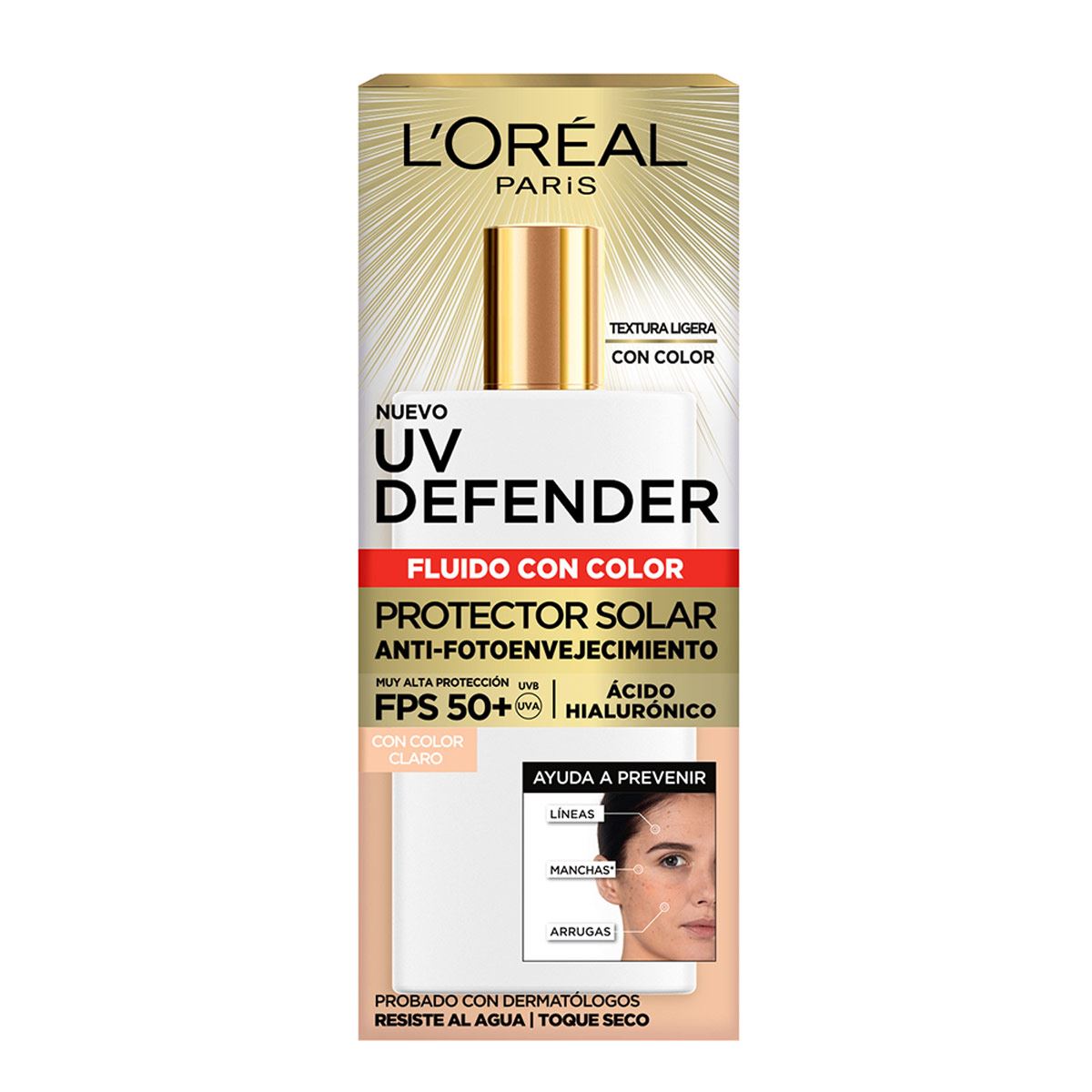 L'Oréal Paris Protector Solar Diario Uv Defender Fluido Invisible Tono Claro Fps 50+ Skin image number 9