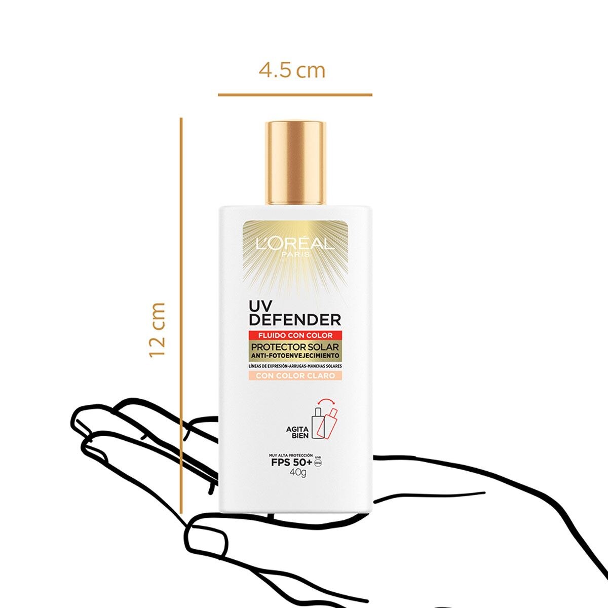 L'Oréal Paris Protector Solar Diario Uv Defender Fluido Invisible Tono Claro Fps 50+ Skin image number 12