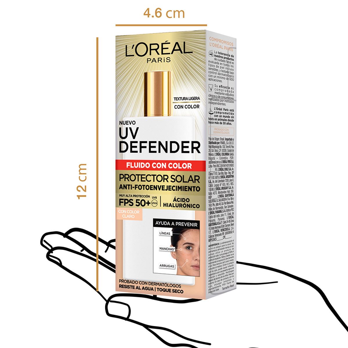 L'Oréal Paris Protector Solar Diario Uv Defender Fluido Invisible Tono Claro Fps 50+ Skin image number 13