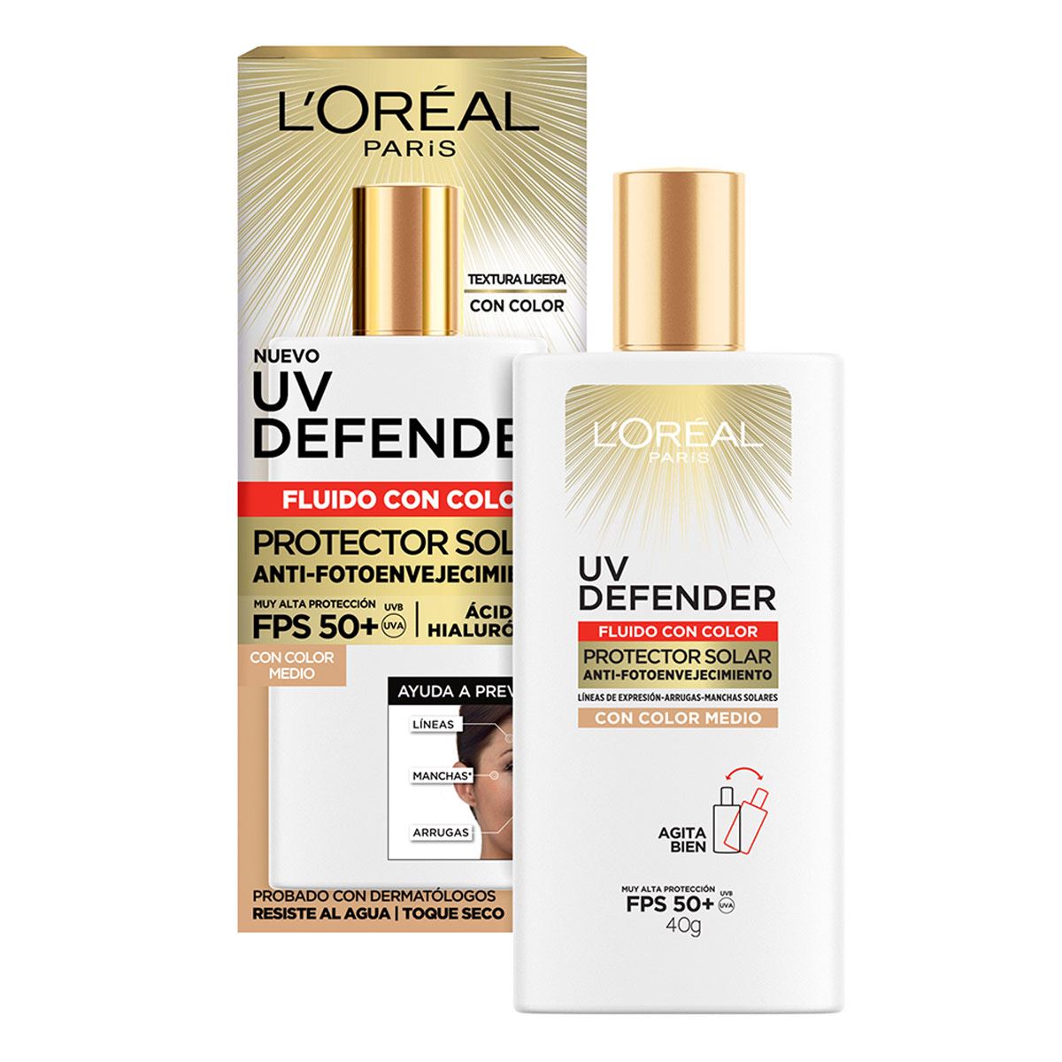 L'Oréal Paris Protector Solar Diario Uv Defender Fluido Invisible Tono Claro Fps 50+ Skin image number 5
