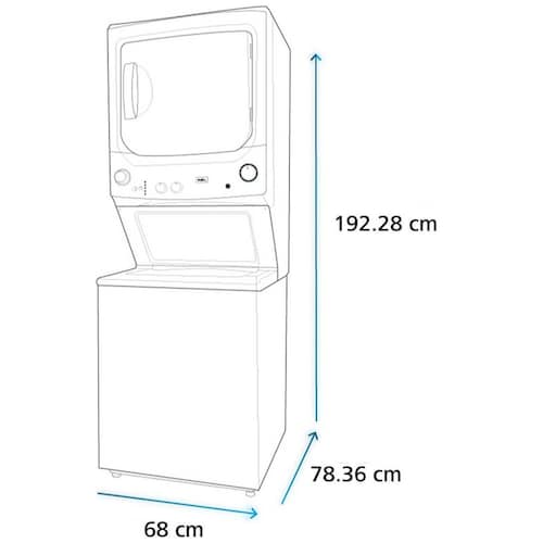 Centro de Lavado Mabe a Gas 20 Kg Mcl2040Psbb0 Blanca