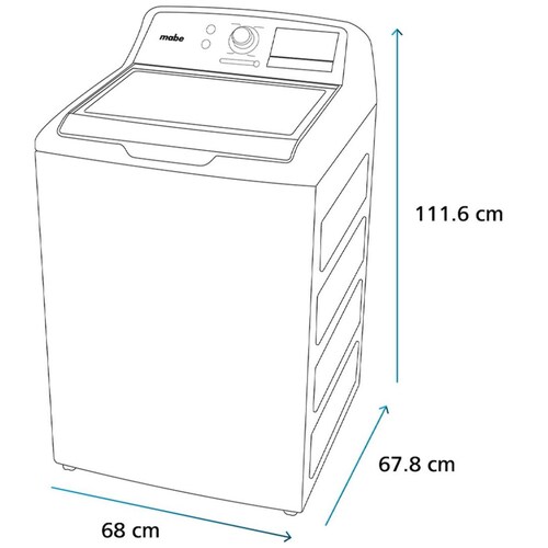 Lavadora Mabe Carga Superior 25Kg Lmp75201Wdab0 Gris