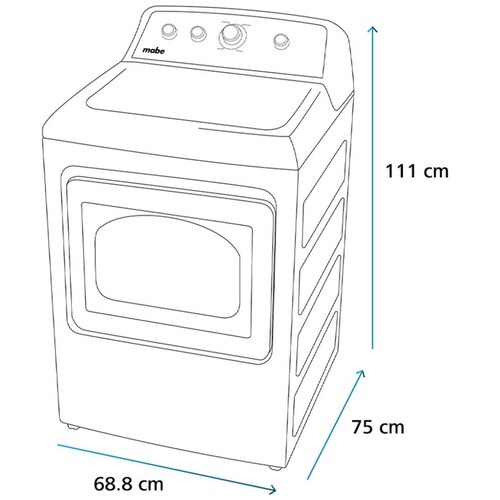 Secadora Mabe  a Gas 22Kg Dmg47N8Msdab0 Gris