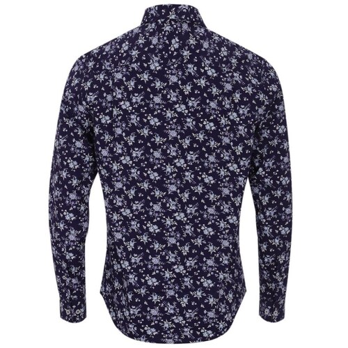 Camisa para Hombre Manga Larga Flores Carlo Corinto