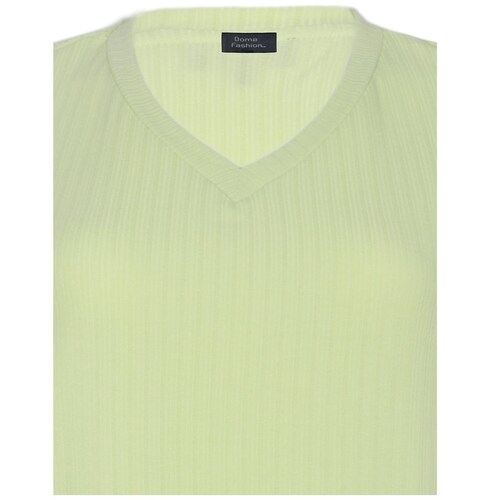 Blusa Cuello V Manga Corta Doma Fashion