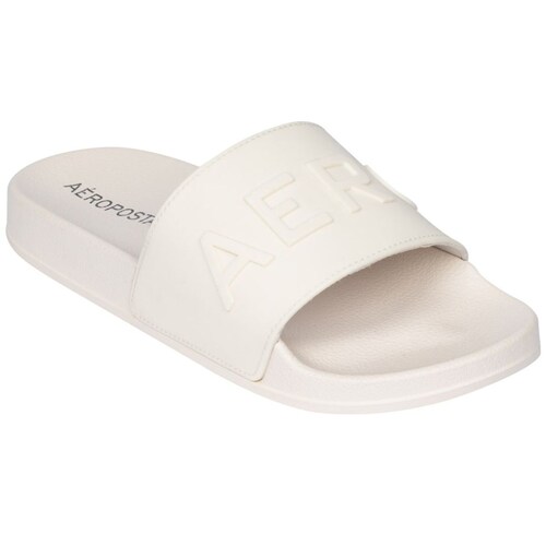 Sandalia con Logo Grabado Blanca Aeropostale