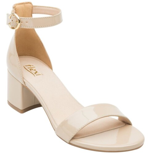 Sandalia con Tacón Y Pulsera Beige Flexi
