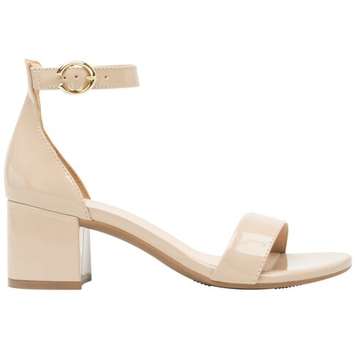 Sandalia con Tacón Y Pulsera Beige Flexi