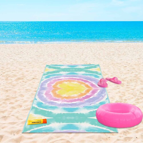 Toalla Playa Milticolor Circulos 240G 74 Cm X 1.47 Mts Micf la Providencia