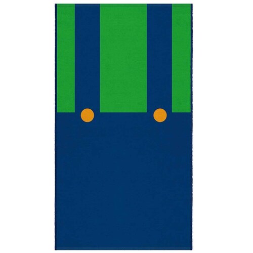 Toalla Playa Mario 2  Verde 240G 74 Cm X 1.47 Mts Micf Mario Bros