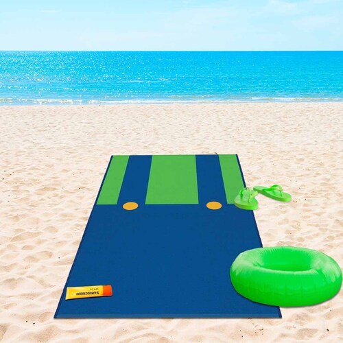 Toalla Playa Mario 2  Verde 240G 74 Cm X 1.47 Mts Micf Mario Bros