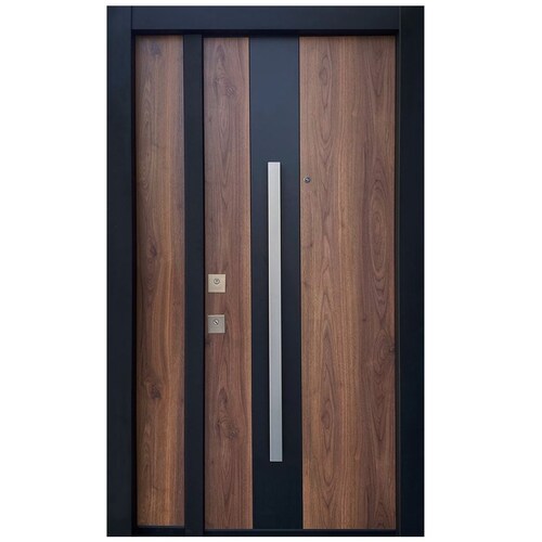 Puerta de Segurdad Xe Rio con Fijo 120*213 Apertura Derecha Acero+ Madera Xe Seguridad