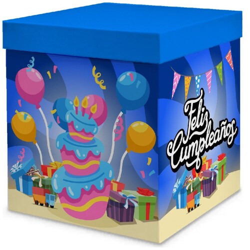 Caja 20 X 20 Cumpleaños Caballero Cigama