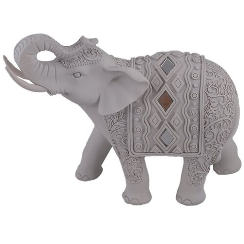 Home Nature Figura Decorativa Elefante Tibetano Mediano Color Blanco 20*21*8 Cm