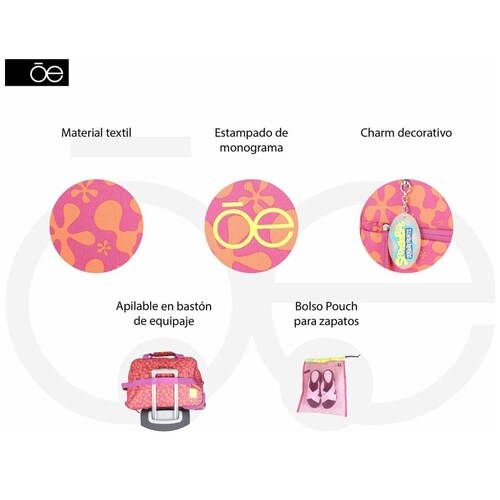 Duffle Rodante Bob Esponja  Magenta Cloe