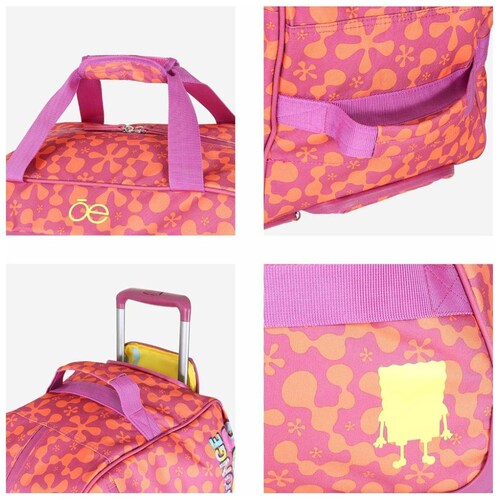 Duffle Rodante Bob Esponja  Magenta Cloe