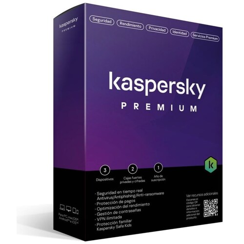 Kaspersky Premium para 3 Dispositivos 1 Año