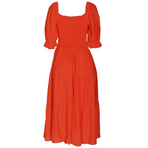 Vestido con detalle de olanes liso main image 0