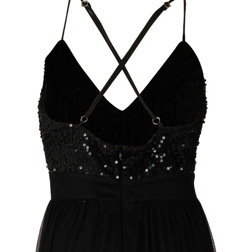 Vestido Largo de Fiesta Diseño Combinado para Mujer Noshe