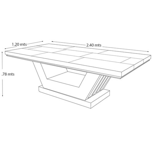 Mesa Rectangular Suiza New Challenge