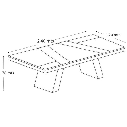 Mesa Rectangular Moscú New Challenge