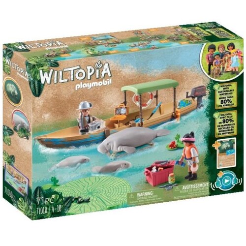 Wiltopia Viaje en Barco a los Manaties Playmobil