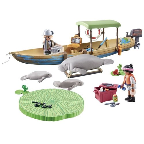 Wiltopia Viaje en Barco a los Manaties Playmobil