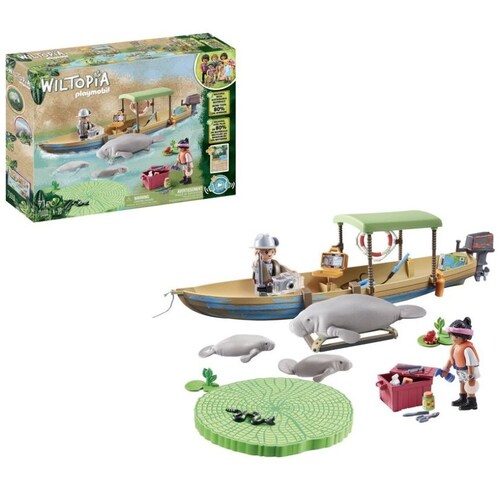 Wiltopia Viaje en Barco a los Manaties Playmobil